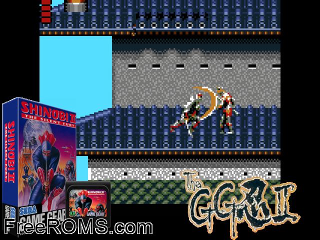 GG Shinobi 2 alt Game Gear game showing 3D box cover and gameplay screenshot
